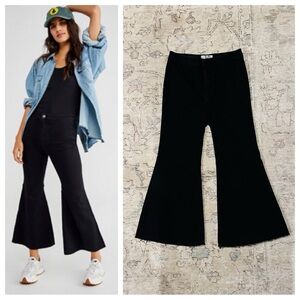 We The Free Youthquake Cropped Flare Stretch Jeans In Black Sz 30